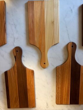 Wood Stripe Cutting/Serving Boards - Mixed Wood